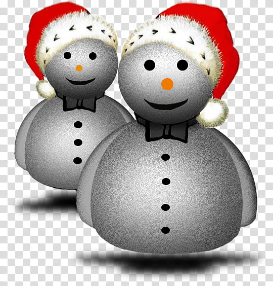 iconos en e ico zip, two gray snowman with red hats illustration transparent background PNG clipart
