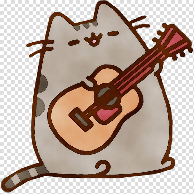 Guitar, Watercolor, Paint, Wet Ink, String Instrument, Cartoon, Musical Instrument, Brown transparent background PNG clipart
