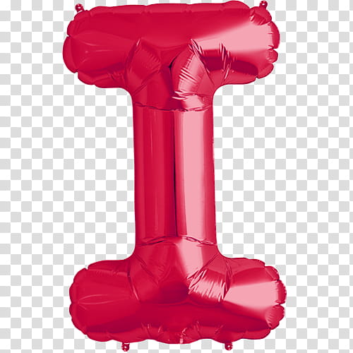 Cryba, red letter I balloon transparent background PNG clipart
