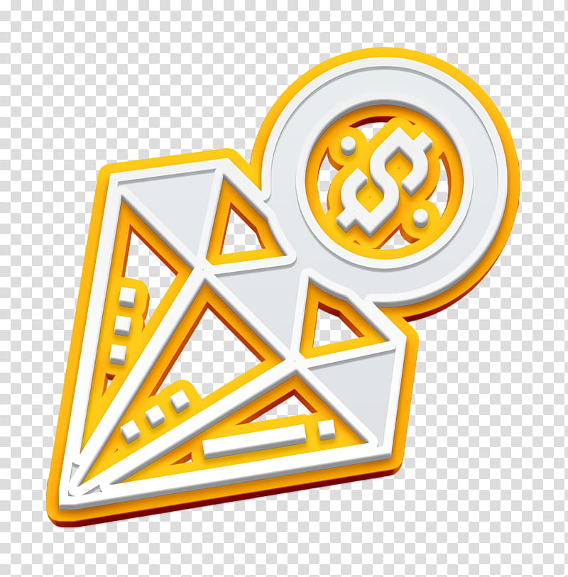 Business and finance icon Investment icon Diamond icon, Yellow, Sign, Symbol, Logo transparent background PNG clipart