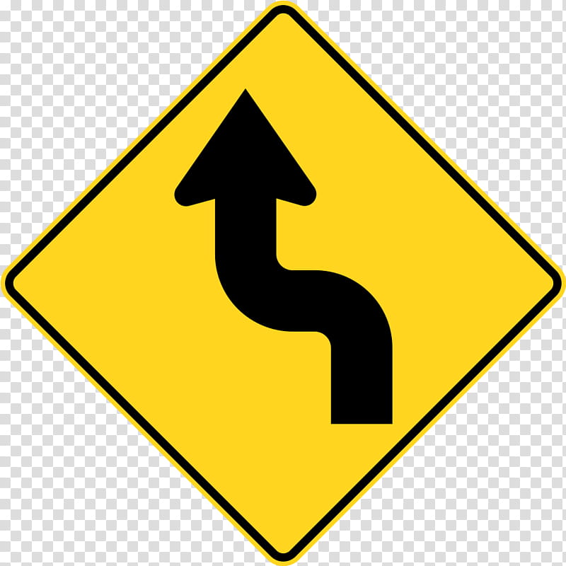 Road, Reverse Curve, Traffic Sign, Warning Sign, Symbol, Highway, Road Curve, Line transparent background PNG clipart