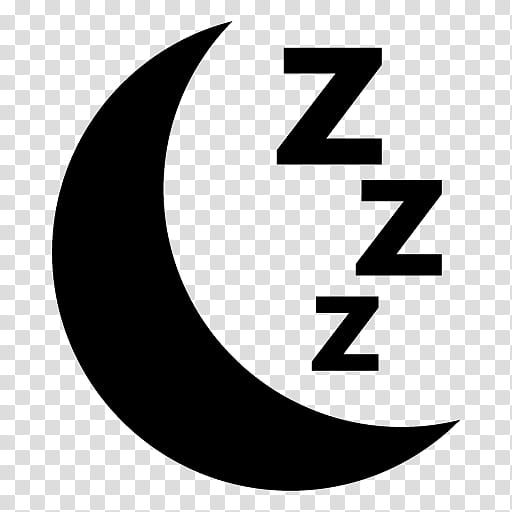 sleeping moon clipart black and white