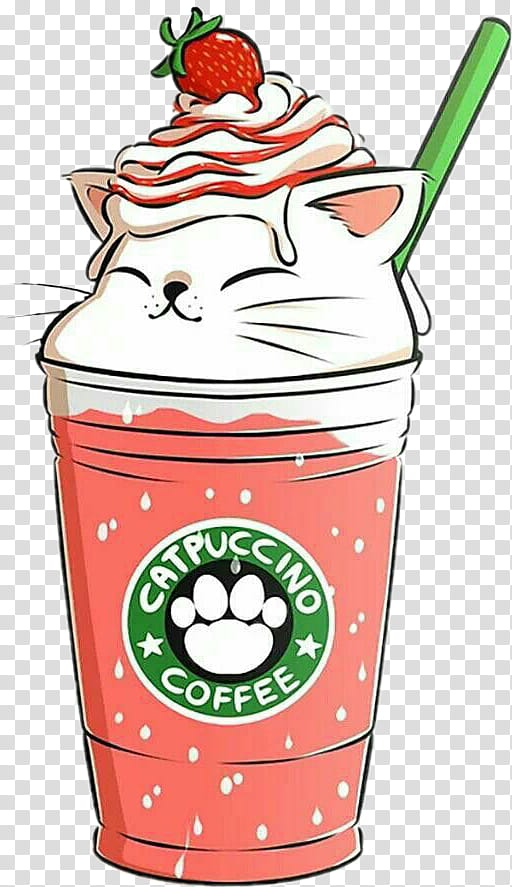 Water Bottle Drawing, Frappuccino, Starbucks, Cat, Kawaii, Unicorn Frappuccino, Food, Coffee transparent background PNG clipart
