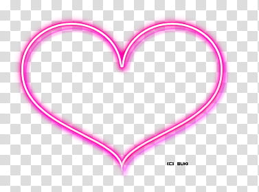 s, white and pink neon heart illustration transparent background PNG clipart