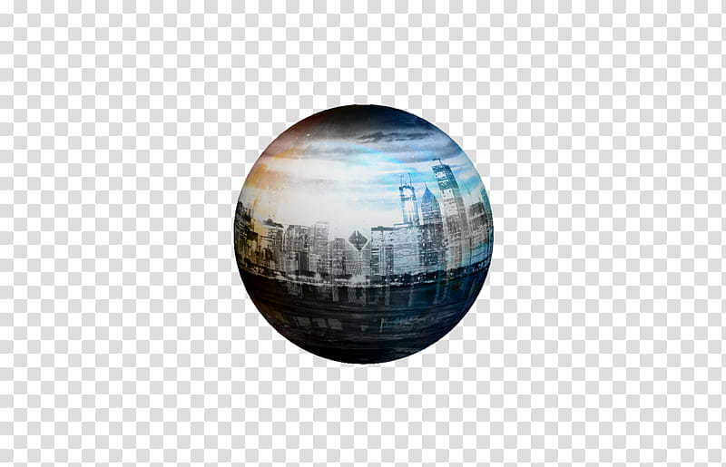 D city ball transparent background PNG clipart