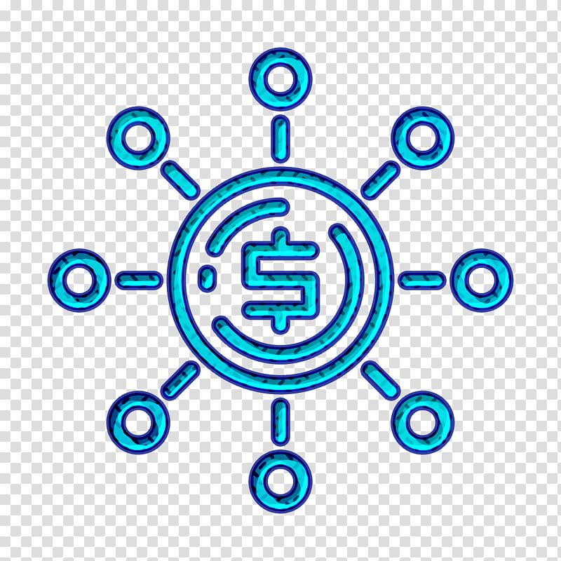 Money Funding icon Funding icon Dollar icon, Blue, Circle, Line, Symbol, Symmetry, Line Art transparent background PNG clipart