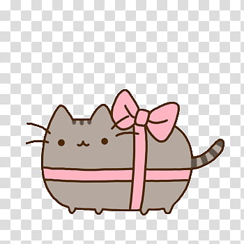 Pusheen cat, Pusheen wearing pink ribbon transparent background PNG clipart