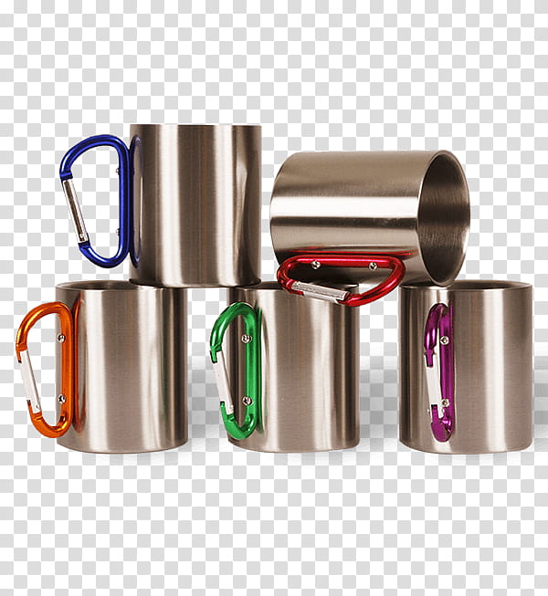 Metal, Mug, Aluminium, Sublimation, Carabiner, Cup, Steel, White transparent background PNG clipart