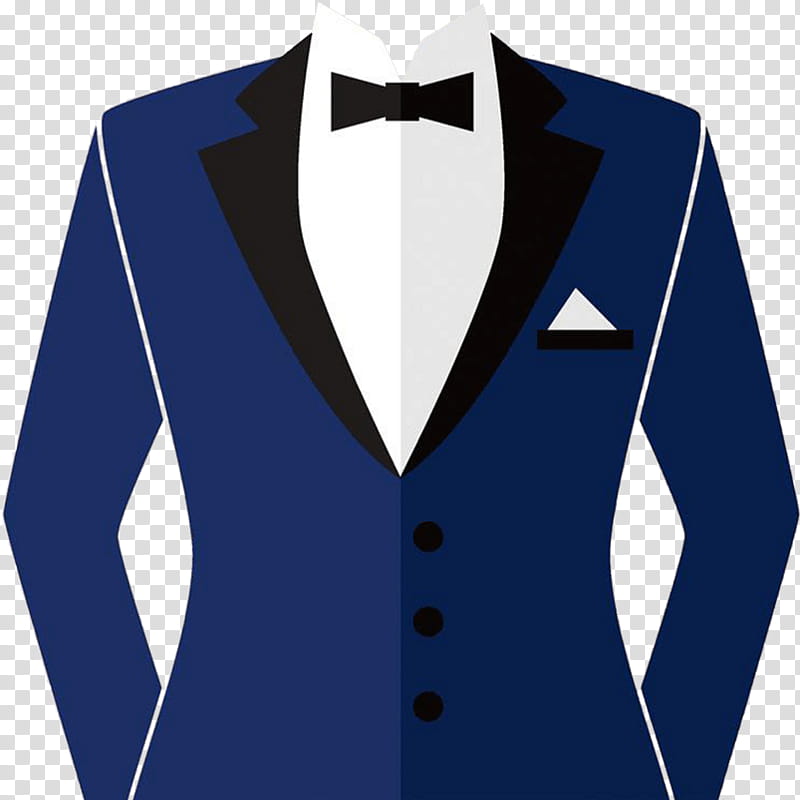 Man, Suit, Clothing, Tuxedo, Necktie, Cartoon, Blue, Cobalt Blue transparent background PNG clipart