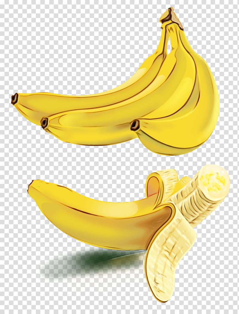 Banana, Yellow, Banana Family, Cooking Plantain, Fruit, Saba Banana, Food transparent background PNG clipart