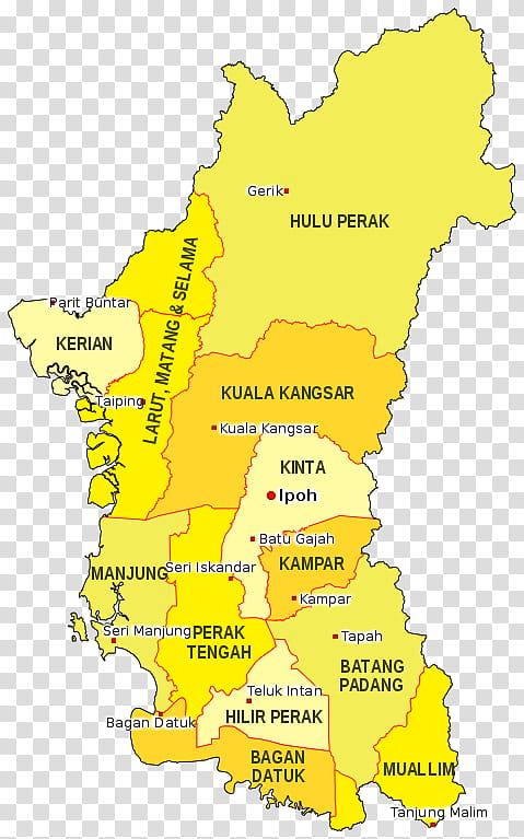 Map, Hulu Perak District, Kampar District, Muallim District, List Of Districts In Malaysia, Batang Padang District, Mukim, Malay Language transparent background PNG clipart