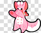Pet slug cat shimeji Instructions in desc, pink dinosaur transparent background PNG clipart