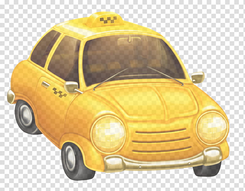 City car, Land Vehicle, Yellow, Motor Vehicle, Classic Car, Compact Car, Subcompact Car transparent background PNG clipart