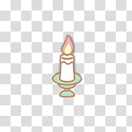 Cute Christmas xp, white candle art transparent background PNG clipart