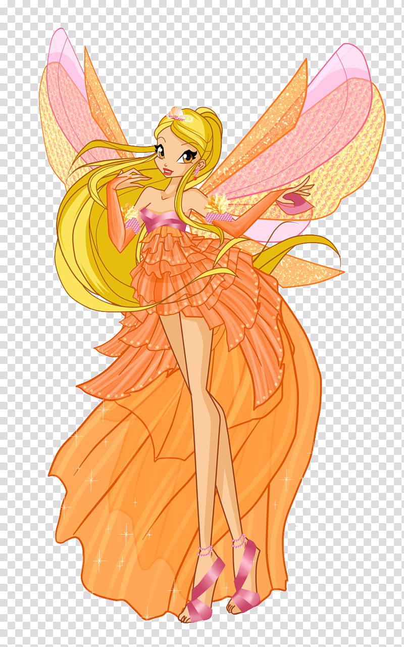 Stella Sirenix, yellow haired fairy character transparent background PNG clipart