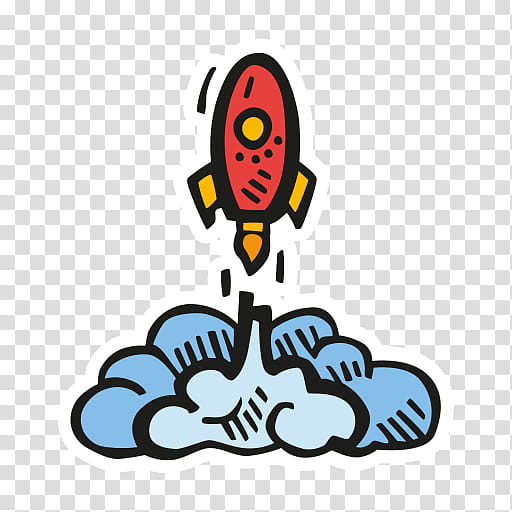 Cartoon Rocket, Rocket Launch, Spacecraft, Outer Space, Space Launch, Line, Logo transparent background PNG clipart