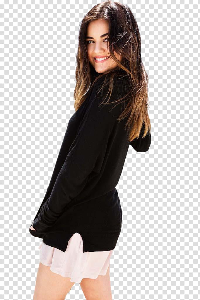 Lucy Hale, brown-haired woman transparent background PNG clipart