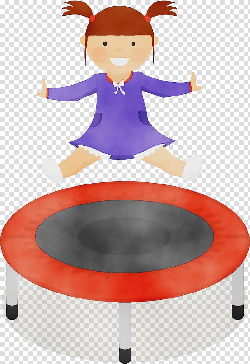 Trampoline, Watercolor, Paint, Wet Ink, Cartoon, Jumping, Drawing, Trampolining transparent background PNG clipart