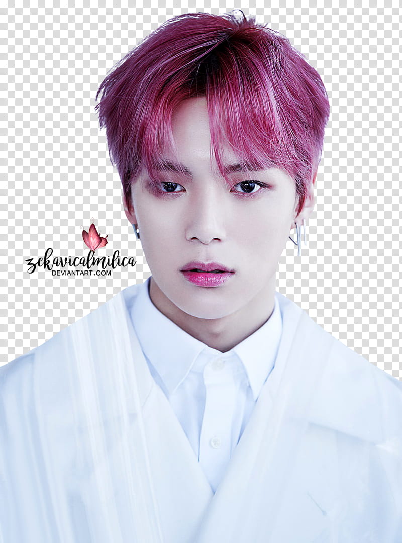 Monsta X Are You There, man in white collared top transparent background PNG clipart