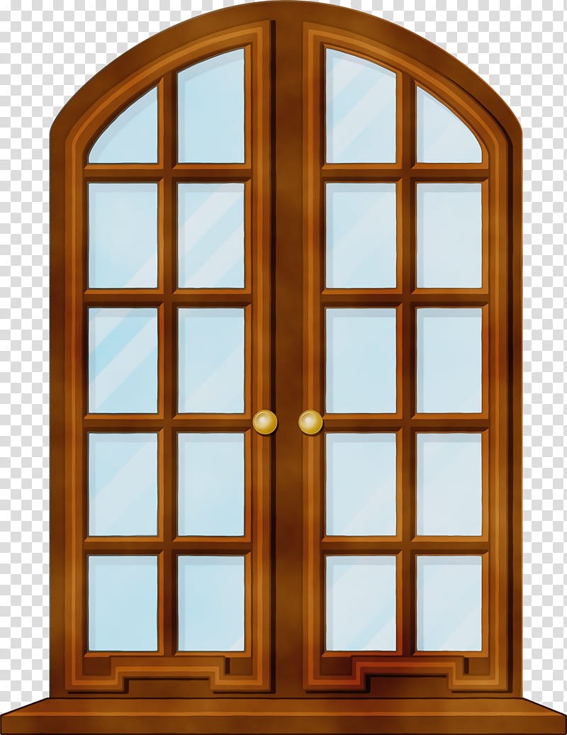 arch architecture window wood door, Watercolor, Paint, Wet Ink, Wood Stain, Hardwood, Glass, Home Door transparent background PNG clipart