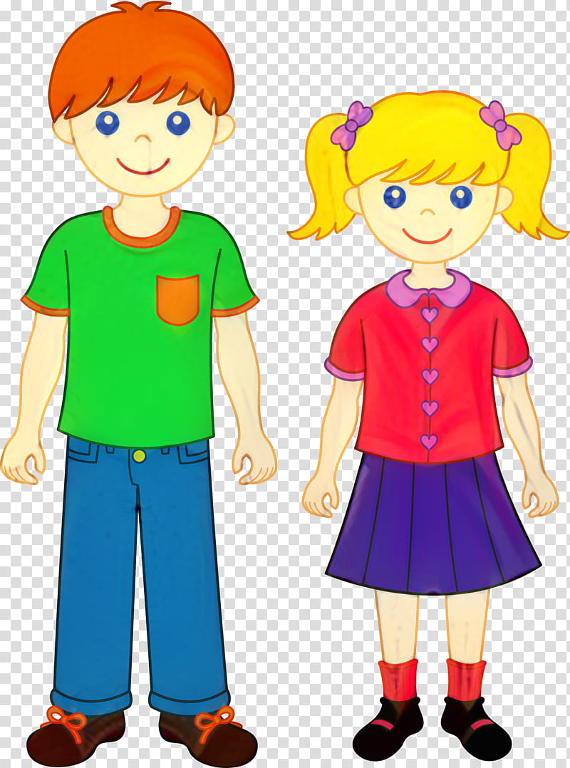 Boy and Girl, Kids Sketch of Brother and Sister - Stock Illustration  [70613763] - PIXTA
