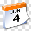WinXP ICal, June  white calendar page transparent background PNG clipart