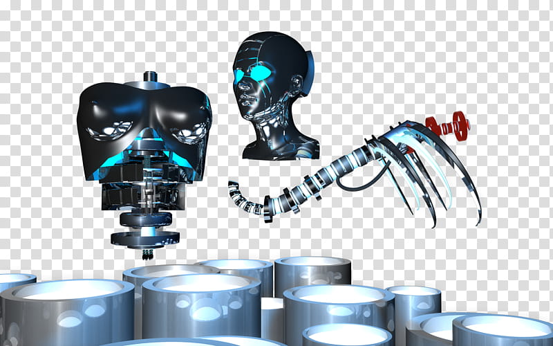 , black robot artwork transparent background PNG clipart