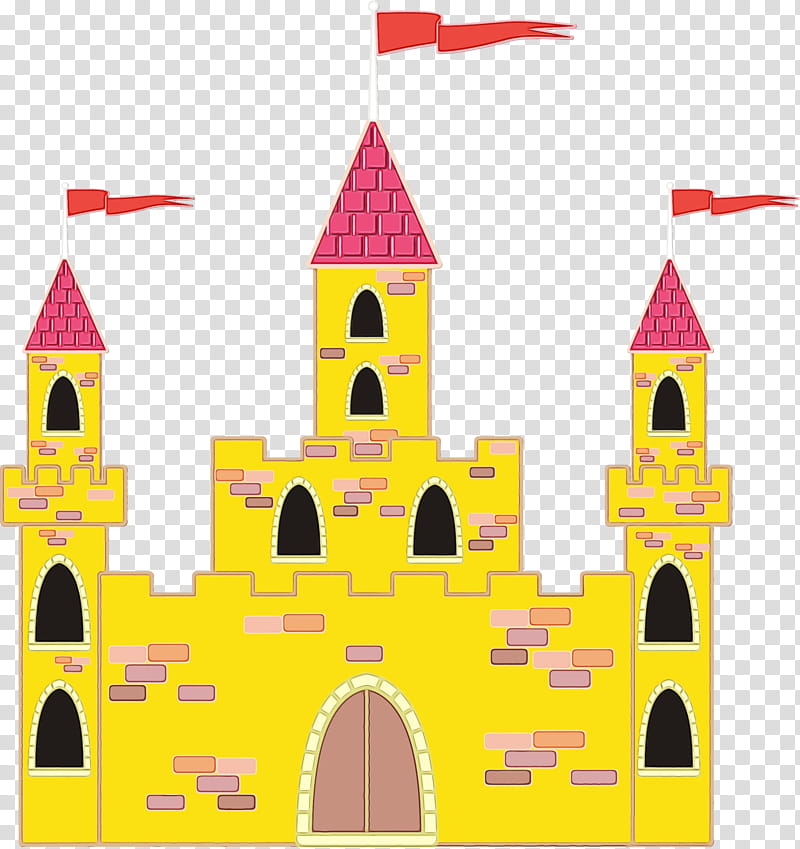 Cartoon Castle, Watercolor, Paint, Wet Ink, Drawing, Fortification, Cartoon, Royaltyfree transparent background PNG clipart