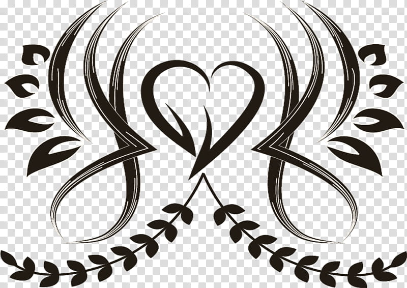 tattoo design, heart and leaves illustration transparent background PNG clipart