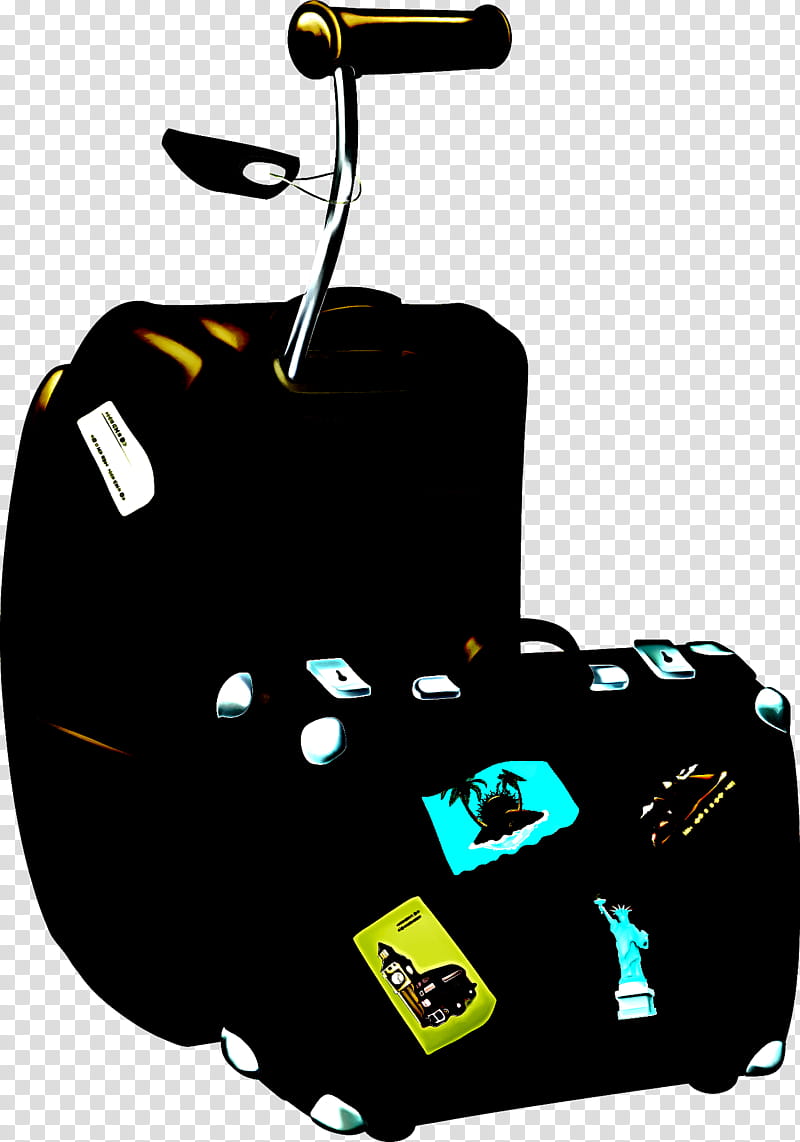 yellow cartoon bag suitcase, Technology, Vehicle transparent background PNG clipart