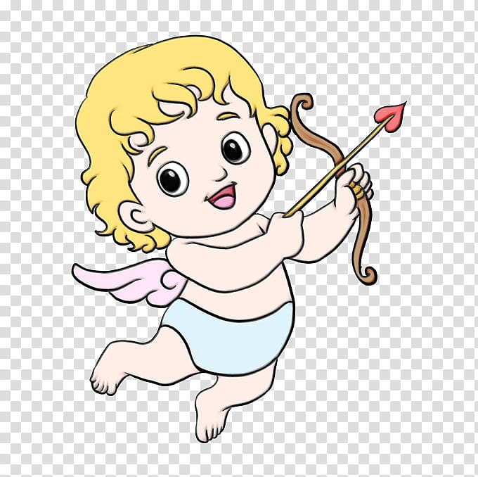 Watercolor Drawing, Paint, Wet Ink, Cupid, Cartoon, Painting, Tutorial, Line Art transparent background PNG clipart
