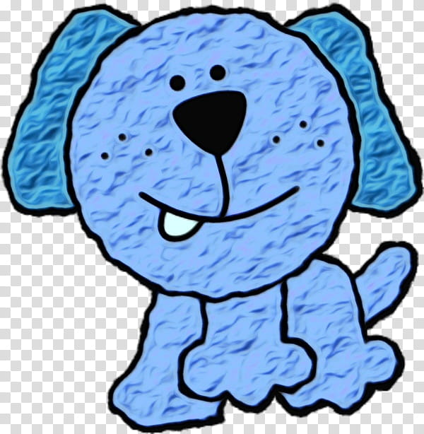 blue cartoon line art nose animal figure, Watercolor, Paint, Wet Ink, Snout, Sticker transparent background PNG clipart