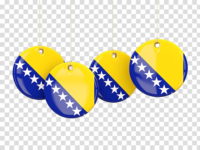 Christmas Decoration, Logo, Sign, Flag Of Bosnia And Herzegovina, Yellow, Blue, Christmas Ornament, Cobalt Blue transparent background PNG clipart