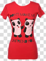 T shirt Set , red and white panda graphic t-shirt transparent background PNG clipart