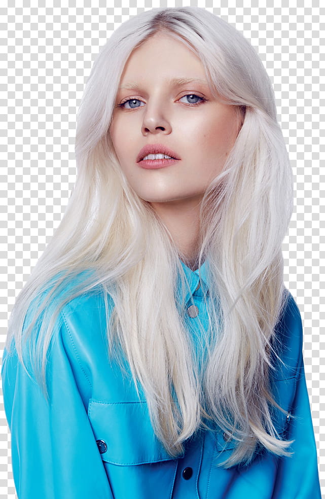 Ola Rudnicka, woman wearing blue collared top transparent background PNG clipart