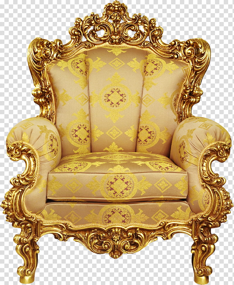 Free Gold Chair, brown sofa chair illustration transparent background PNG clipart