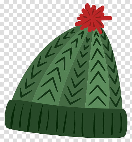 Christmas Graphics, green and red pompom hat transparent background PNG clipart