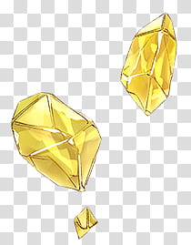 , two yellow crystal quartz stones transparent background PNG clipart