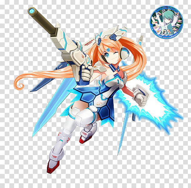 Lost Saga Destroyer Render, orange haired male anime character transparent background PNG clipart