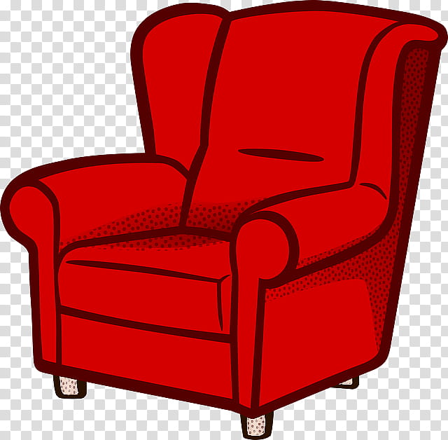 chair furniture red line club chair, Futon Pad, Outdoor Furniture, Recliner transparent background PNG clipart