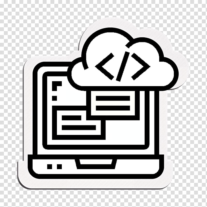 Code icon Database Management icon Programming icon, Text, Line, Line Art, Symbol, Square transparent background PNG clipart