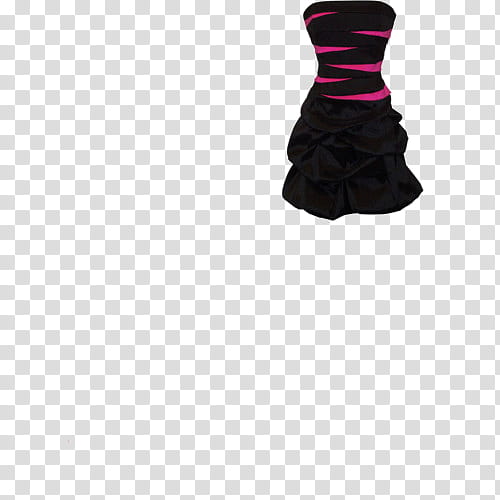 Clothes, black and pink square-neck strapless dress transparent background PNG clipart