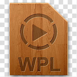 Wood icons for sound types, wpl, WPL file logo transparent background PNG clipart