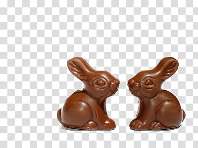 two rabbit chocolates transparent background PNG clipart