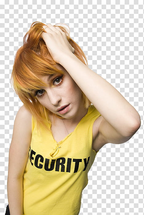 Hayley Williams, Hailey Williams holding her hair transparent background PNG clipart