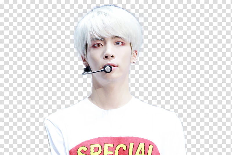 SHINee Jonghyun, man wearing microphone transparent background PNG clipart