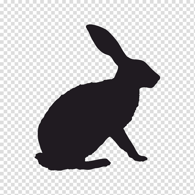 Rabbit, Hare, Silhouette, Decal, Sticker, Rabbit Rabbit Rabbit, Leporids, Black And White transparent background PNG clipart