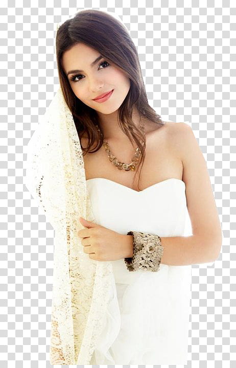 woman wearing white strapless dress transparent background PNG clipart