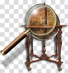 Steampunk Icon Set in format, big-globe, brown terrestrial desk globe illustration transparent background PNG clipart