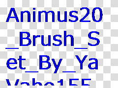 Animus   Brush Set, blue background with text overlay transparent background PNG clipart